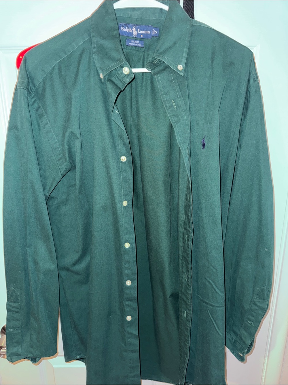 Ralph Lauren Men's Forest Green Oxford Button-Down Shirt
